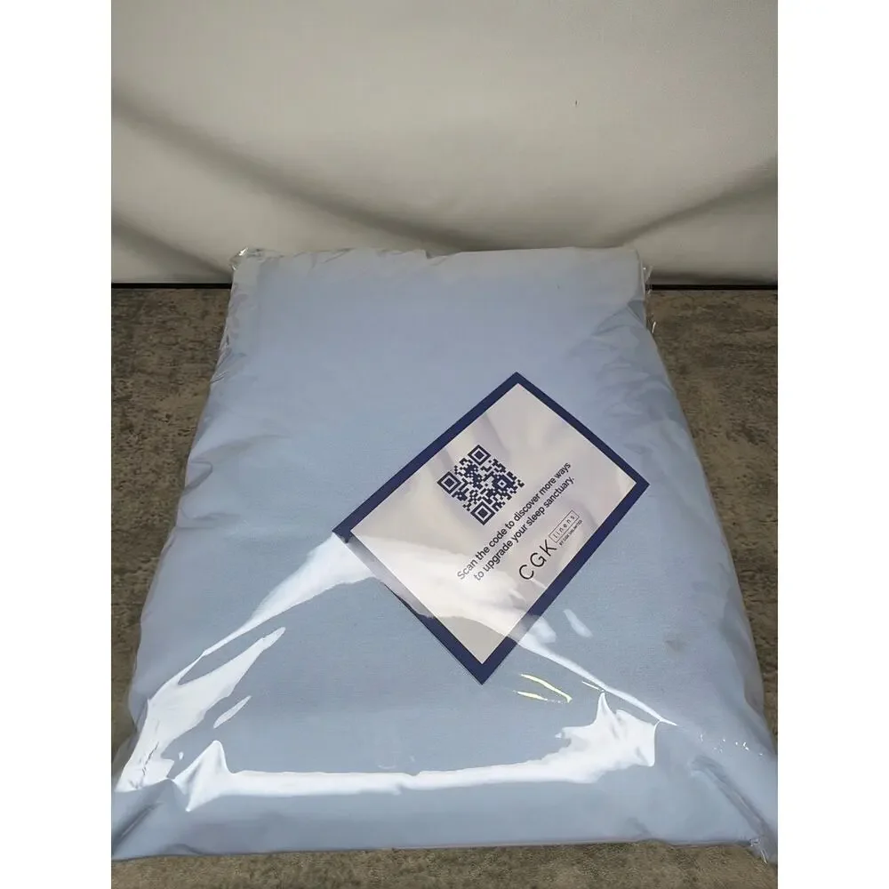 Full XL 4 Piece Wrinkle Free Sheet Set, Comfy Breathable & Cooling- Sky Blue